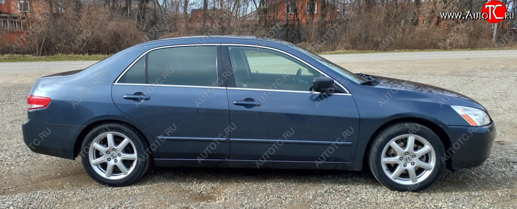 3 499 р. Молдинги дверей (комплект 4 штуки) BodyParts Honda Accord 7 CL седан дорестайлинг (2002-2005) (Неокрашенные)  с доставкой в г. Пермь