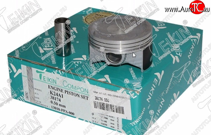 7 299 р. Комплект поршней с пальцами TEIKIN (Ø87 мм. 2.4l) Honda Accord 7 CL седан дорестайлинг (2002-2005)  с доставкой в г. Пермь