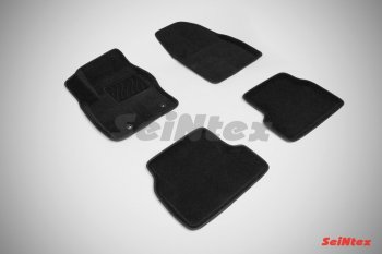 Комплект 3D ковриков в салон Seintex Honda Accord 7 CL седан дорестайлинг (2002-2005) (Чёрный)