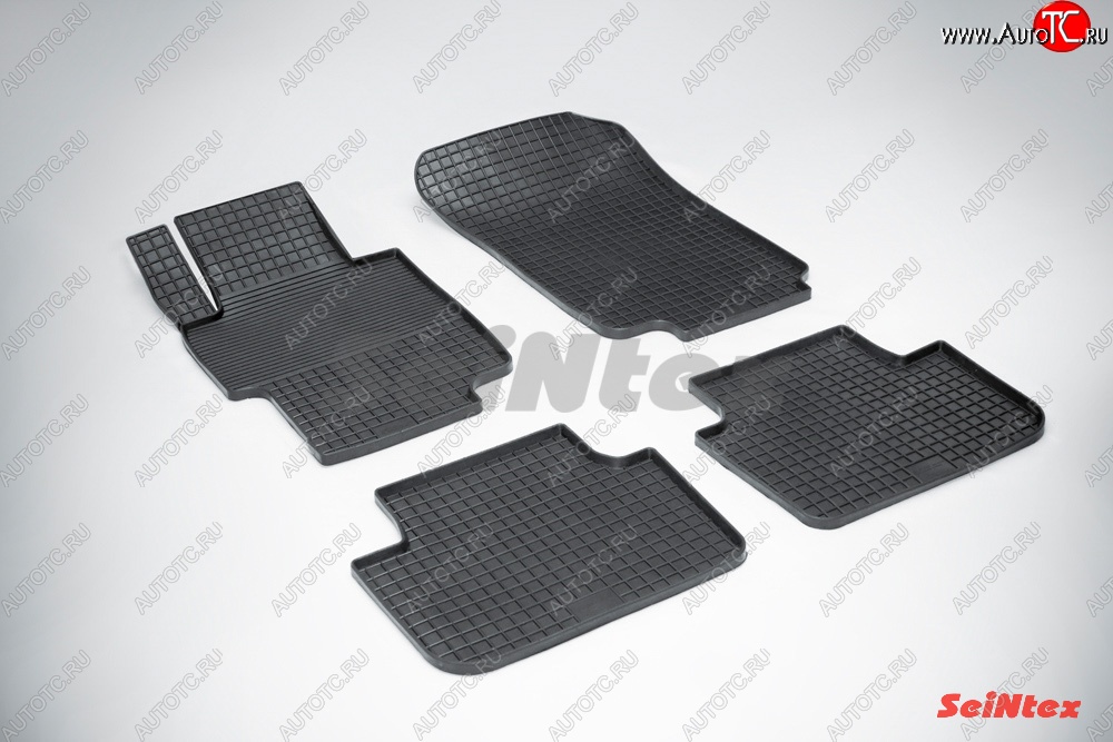 3 269 р. Износостойкие коврики в салон с рисунком Сетка SeiNtex Premium 4 шт. (резина)  Honda Accord ( 7 CL,  7 CM) (2002-2008) седан дорестайлинг, универсал дорестайлинг, седан рестайлинг, универсал рестайлинг  с доставкой в г. Пермь