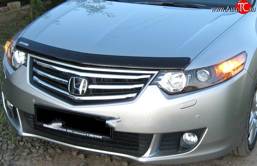 4 599 р. Дефлектор капота NovLine Honda Accord 8 CU седан дорестайлинг (2008-2011)  с доставкой в г. Пермь
