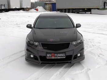 10 399 р. Накладка на передний бампер Modulo Honda Accord 8 CU седан дорестайлинг (2008-2011) (Неокрашенная)  с доставкой в г. Пермь. Увеличить фотографию 4