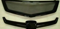 4 899 р. Решётка радиатора (дорестайлинг) Sport v2  Honda Accord  8 CU (2008-2011) седан дорестайлинг (Неокрашенная, Без сетки)  с доставкой в г. Пермь. Увеличить фотографию 2