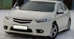 1 299 р. Реснички Sport на фары рестайлинг Honda Accord 8 CU седан дорестайлинг (2008-2011) (Неокрашенные)  с доставкой в г. Пермь. Увеличить фотографию 2
