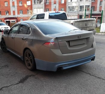 6 499 р. Накладка Type-S Mini на задний бампер  Honda Accord  8 CU (2008-2011) седан дорестайлинг (Неокрашенная)  с доставкой в г. Пермь. Увеличить фотографию 2