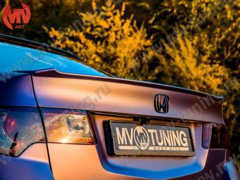 4 199 р. Лип спойлер на крышку багажника MV-Tuning Honda Accord 8 CU седан дорестайлинг (2008-2011) (Неокрашенный)  с доставкой в г. Пермь. Увеличить фотографию 5