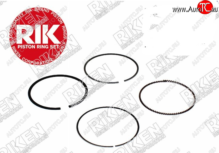 3 199 р. Комплект поршневых колец на 1 поршень RIKEN (K24Z3, не подходят на поршни с марк L5A) Honda Accord 8 CU седан дорестайлинг (2008-2011)  с доставкой в г. Пермь