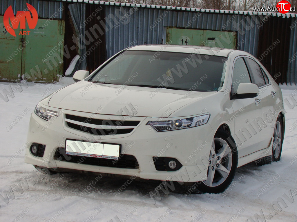 2 099 р. Молдинг решетки радиатора SPORT  Honda Accord ( 8 CU,  8 CW) (2011-2013) седан рестайлинг, универсал рестайлинг (Неокрашенный)  с доставкой в г. Пермь