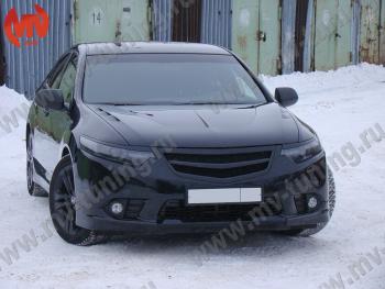 2 099 р. Молдинг решетки радиатора SPORT  Honda Accord ( 8 CU,  8 CW) (2011-2013) седан рестайлинг, универсал рестайлинг (Неокрашенный)  с доставкой в г. Пермь. Увеличить фотографию 2
