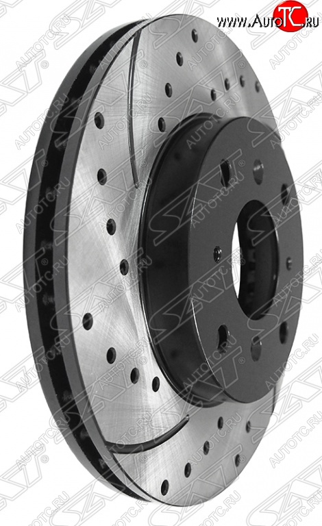 5 299 р. Комплект тормозных дисков SAT (перфорированые, передние, d 260) Honda Prelude 5 BB купе (1996-2001)  с доставкой в г. Пермь