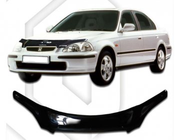 Дефлектор капота (EK2, EK3, EK4, EK9) CA-Plastic Honda Civic  EJ,EK,EM (1995-1998) седан дорестайлинг, хэтчбэк 3 дв. дорестайлинг