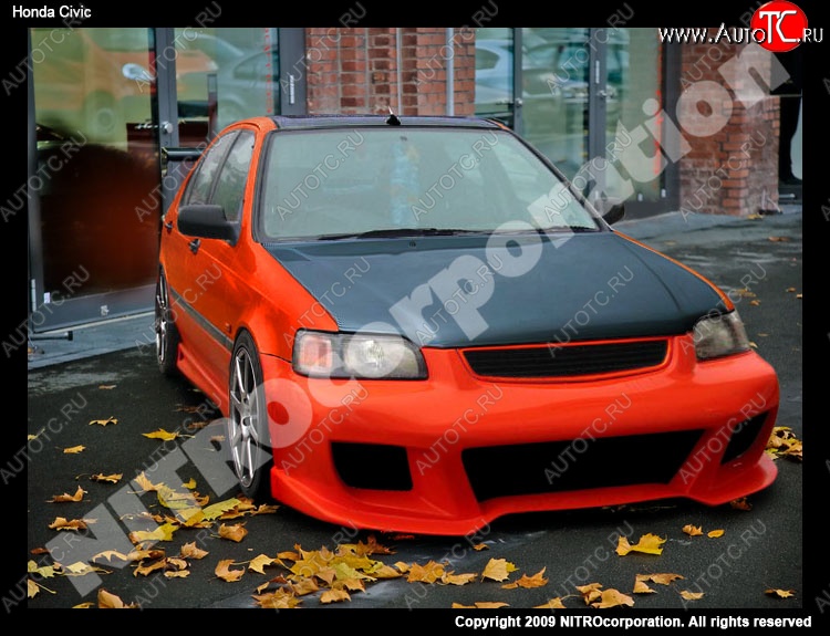 25 899 р. Передний бампер (England) Nitro Honda Civic EJ,EK,EM седан дорестайлинг (1995-1998)  с доставкой в г. Пермь