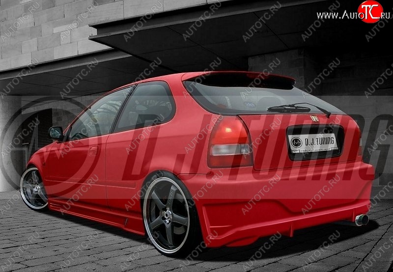 22 899 р. Задний бампер (хетчбек, дорестайлинг) D.J. Honda Civic ES седан дорестайлинг (2000-2003)  с доставкой в г. Пермь