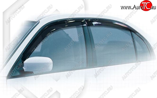 1 899 р. Дефлектора окон SD (EN2, ES9) CA-Plastiс  Honda Civic  ES (2000-2003) седан дорестайлинг (Classic полупрозрачный, Без хром.молдинга)  с доставкой в г. Пермь