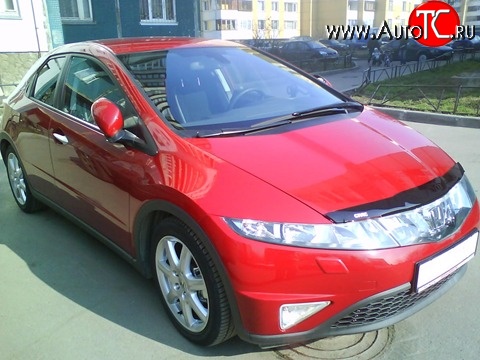 2 069 р. Дефлектор капота NovLine  Honda Civic  FK,FN (2005-2011) хэтчбэк 5 дв. дорестайлинг, хэтчбэк 5 дв. рестайлинг  с доставкой в г. Пермь