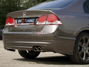 5 599 р. Накладка заднего бампера Mugen  Honda Civic  FD (2005-2011) седан дорестайлинг, седан рестайлинг (Неокрашенная)  с доставкой в г. Пермь. Увеличить фотографию 3