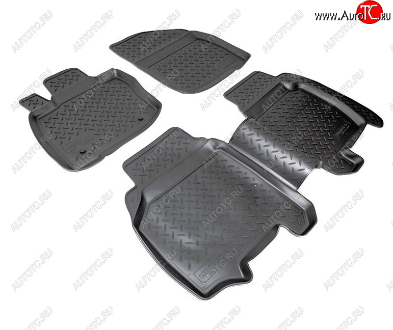 2 669 р. Комплект салонных ковриков Norplast Unidec Honda Civic EP хэтчбэк 3 дв. дорестайлинг (2000-2003) (Цвет: черный)  с доставкой в г. Пермь