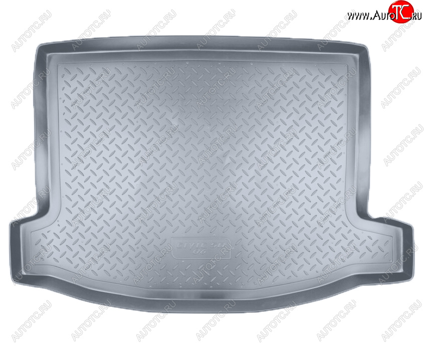 2 099 р. Коврик багажника Norplast Unidec  Honda Civic ( EU,  FK,FN) (2000-2011) хэтчбэк 5 дв. дорестайлинг,  хэтчбэк 5 дв. рестайлинг, хэтчбэк 5 дв. рестайлинг (Цвет: серый)  с доставкой в г. Пермь