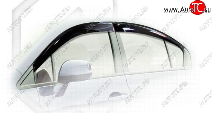 2 159 р. Дефлектора окон CA-Plastiс  Honda Civic  FB (2011-2016) седан (Classic полупрозрачный, Без хром.молдинга, Крепление только на скотч)  с доставкой в г. Пермь