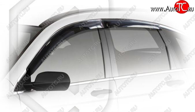 2 099 р. Дефлектора окон CA-Plastiс Honda CR-V RE1,RE2,RE3,RE4,RE5,RE7 дорестайлинг (2007-2010) (Classic полупрозрачный, Без хром.молдинга)  с доставкой в г. Пермь