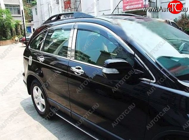 5 349 р. Комплект дефлекторов окон СТ Honda CR-V RE1,RE2,RE3,RE4,RE5,RE7 дорестайлинг (2007-2010)  с доставкой в г. Пермь