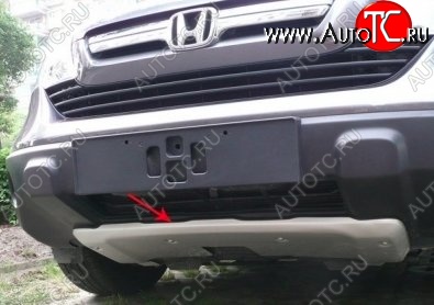 10 349 р. Накладка на передний бампер CT Honda CR-V RE1,RE2,RE3,RE4,RE5,RE7 дорестайлинг (2007-2010) (Неокрашенная)  с доставкой в г. Пермь