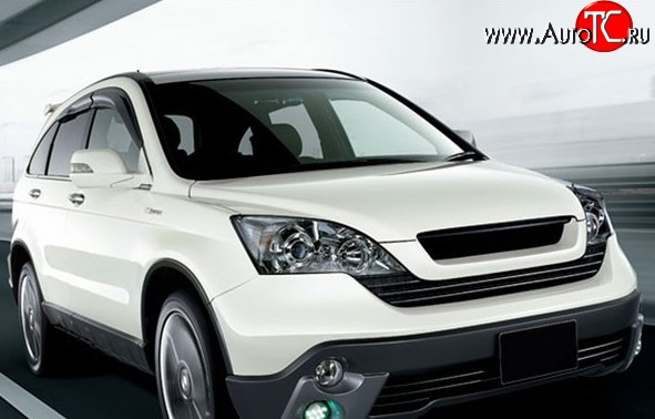 2 399 р. Решётка радиатора M-VRS Honda CR-V RE1,RE2,RE3,RE4,RE5,RE7 дорестайлинг (2007-2010) (Неокрашенная)  с доставкой в г. Пермь