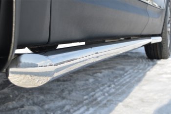 23 799 р. Защита порогов из круглой трубы диаметром 76 мм SLITKOFF v1 Honda CR-V RE1,RE2,RE3,RE4,RE5,RE7 дорестайлинг (2007-2010)  с доставкой в г. Пермь. Увеличить фотографию 3