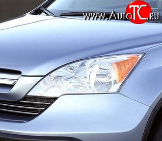 1 809 р. Прозрачная защита передних фар CA Plastic  Honda CR-V  RE1,RE2,RE3,RE4,RE5,RE7 (2007-2010) дорестайлинг (Цвет: прозрачный)  с доставкой в г. Пермь