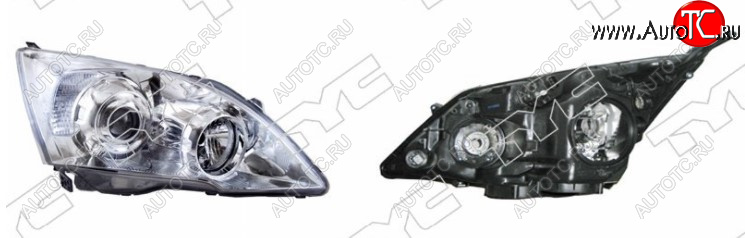 15 449 р. Правая фара передняя TYC Honda CR-V RE1,RE2,RE3,RE4,RE5,RE7 дорестайлинг (2007-2010) (с электрокорректором, не ксенон (Евросвет))  с доставкой в г. Пермь