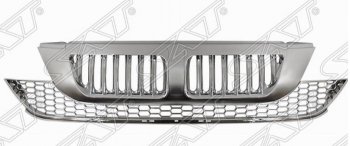 Решётка радиатора SAT (комлект верх + низ) Honda CR-V RE1,RE2,RE3,RE4,RE5,RE7 дорестайлинг (2007-2010) (Хром)