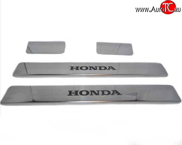 1 129 р. Накладки на порожки автомобиля M-VRS (нанесение надписи методом окраски) Honda CR-V RE1,RE2,RE3,RE4,RE5,RE7 дорестайлинг (2007-2010)  с доставкой в г. Пермь
