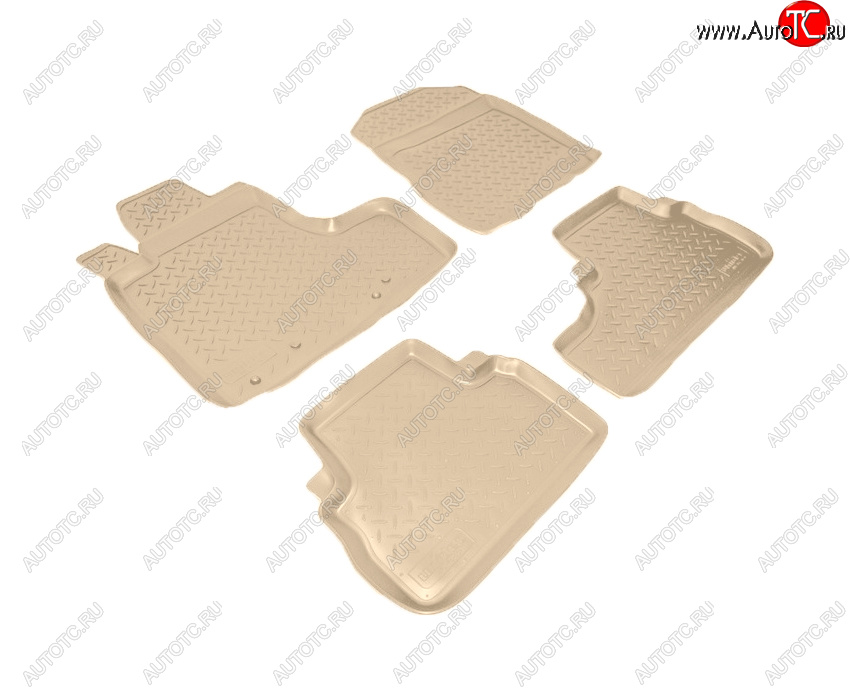 3 399 р. Коврики салона Norplast Unidec Honda CR-V RE1,RE2,RE3,RE4,RE5,RE7 дорестайлинг (2007-2010) (Цвет: бежевый)  с доставкой в г. Пермь