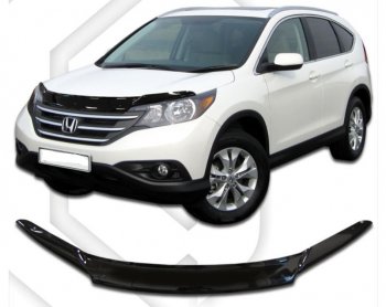 Дефлектор капота CA-Plastic Honda CR-V  RM1,RM3,RM4 (2012-2015) дорестайлинг