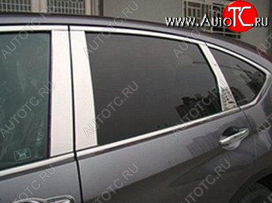 5 949 р. Накладки на стойки дверей СТ Honda CR-V RM1,RM3,RM4 дорестайлинг (2012-2015) (Неокрашенные)  с доставкой в г. Пермь