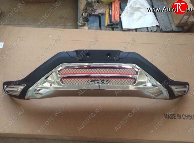 32 399 р. Накладка на передний бампер CT v2 Honda CR-V RM1,RM3,RM4 дорестайлинг (2012-2015) (Неокрашенная)  с доставкой в г. Пермь