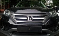 1 469 р. Сетка на бампер (2.0) Russtal (черная) Honda CR-V RM1,RM3,RM4 дорестайлинг (2012-2015)  с доставкой в г. Пермь. Увеличить фотографию 3