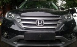 1 469 р. Сетка на бампер (2.0) Russtal (черная) Honda CR-V RM1,RM3,RM4 дорестайлинг (2012-2015)  с доставкой в г. Пермь. Увеличить фотографию 4