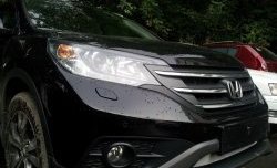 1 539 р. Сетка на бампер (2.0) Russtal (хром) Honda CR-V RM1,RM3,RM4 дорестайлинг (2012-2015)  с доставкой в г. Пермь. Увеличить фотографию 7