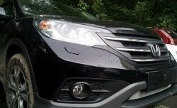 1 539 р. Сетка на бампер (2.0) Russtal (хром) Honda CR-V RM1,RM3,RM4 дорестайлинг (2012-2015)  с доставкой в г. Пермь. Увеличить фотографию 8
