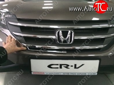 3 599 р. Накладки под решетку радиатора СТ Honda CR-V RM1,RM3,RM4 дорестайлинг (2012-2015)  с доставкой в г. Пермь