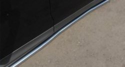 76 999 р. Защита порогов из круглой трубы диаметром 63 мм Russtal Honda CR-V RM1,RM3,RM4 дорестайлинг (2012-2015) (Защита порогов с со скосами на торцах (вариант 1))  с доставкой в г. Пермь. Увеличить фотографию 2