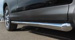 76 999 р. Защита порогов из круглой трубы диаметром 63 мм Russtal Honda CR-V RM1,RM3,RM4 дорестайлинг (2012-2015) (Защита порогов с со скосами на торцах (вариант 1))  с доставкой в г. Пермь. Увеличить фотографию 3