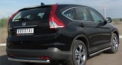 76 999 р. Защита порогов из круглой трубы диаметром 63 мм Russtal Honda CR-V RM1,RM3,RM4 дорестайлинг (2012-2015) (Защита порогов с со скосами на торцах (вариант 1))  с доставкой в г. Пермь. Увеличить фотографию 8