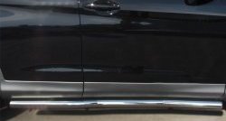 76 999 р. Защита порогов из круглой трубы диаметром 63 мм Russtal Honda CR-V RM1,RM3,RM4 дорестайлинг (2012-2015) (Защита порогов с со скосами на торцах (вариант 1))  с доставкой в г. Пермь. Увеличить фотографию 9