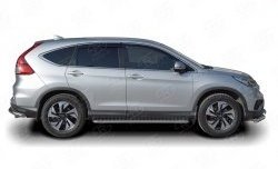 77 999 р. Широкая защита порогов Russtal Honda CR-V RM1,RM3,RM4 дорестайлинг (2012-2015) (Защита порогов с со скосами на торцах (вариант 1))  с доставкой в г. Пермь. Увеличить фотографию 2