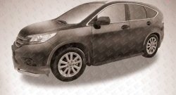 13 349 р. Алюминиевые пороги Slitkoff Optima Black  Honda CR-V  RM1,RM3,RM4 (2012-2015) дорестайлинг  с доставкой в г. Пермь. Увеличить фотографию 2