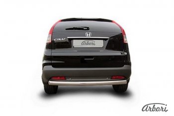 10 772 р. Защита штатных порогов Arbori (нержавейка, d76 mm). Honda CR-V RM1,RM3,RM4 дорестайлинг (2012-2015)  с доставкой в г. Пермь. Увеличить фотографию 2