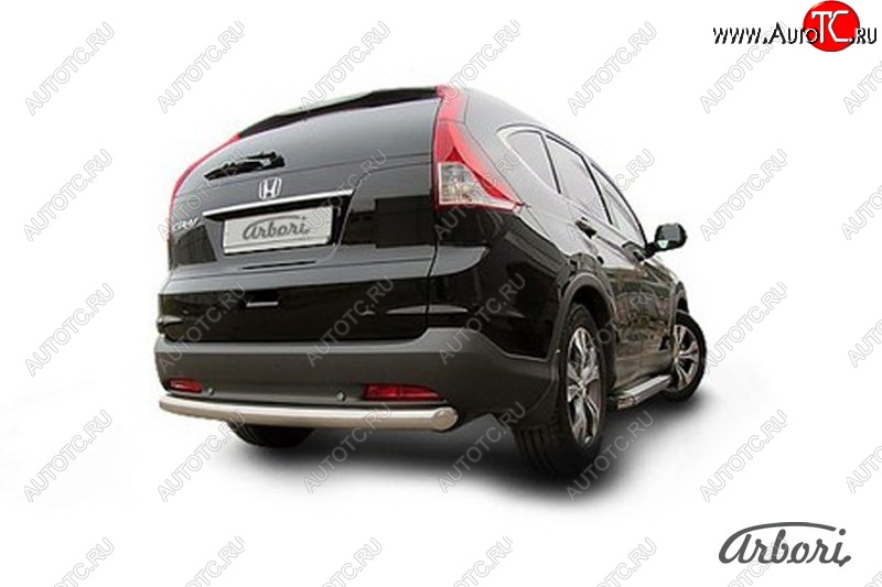 10 772 р. Защита штатных порогов Arbori (нержавейка, d76 mm). Honda CR-V RM1,RM3,RM4 дорестайлинг (2012-2015)  с доставкой в г. Пермь