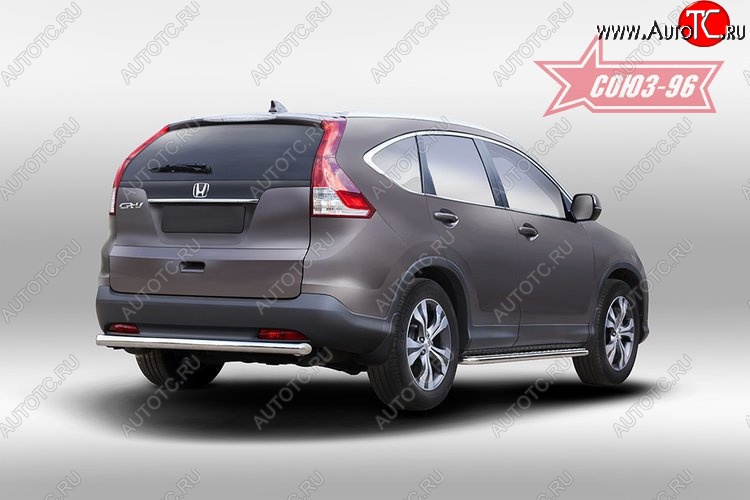 10 799 р. Защита заднего бампера Souz-96 (d60) Honda CR-V RM1,RM3,RM4 дорестайлинг (2012-2015)  с доставкой в г. Пермь